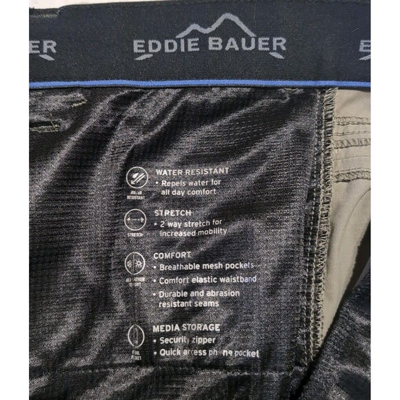 Eddie Bauer Men’s 36x30 Horizon Olive Straight Stretch Trail Pants Comfort Waist - Picture 6 of 8